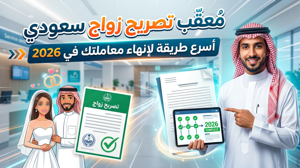 مكتب معقب تصريح زواج سعودي من أجنبية ينهي الإجراءات الرسمية.