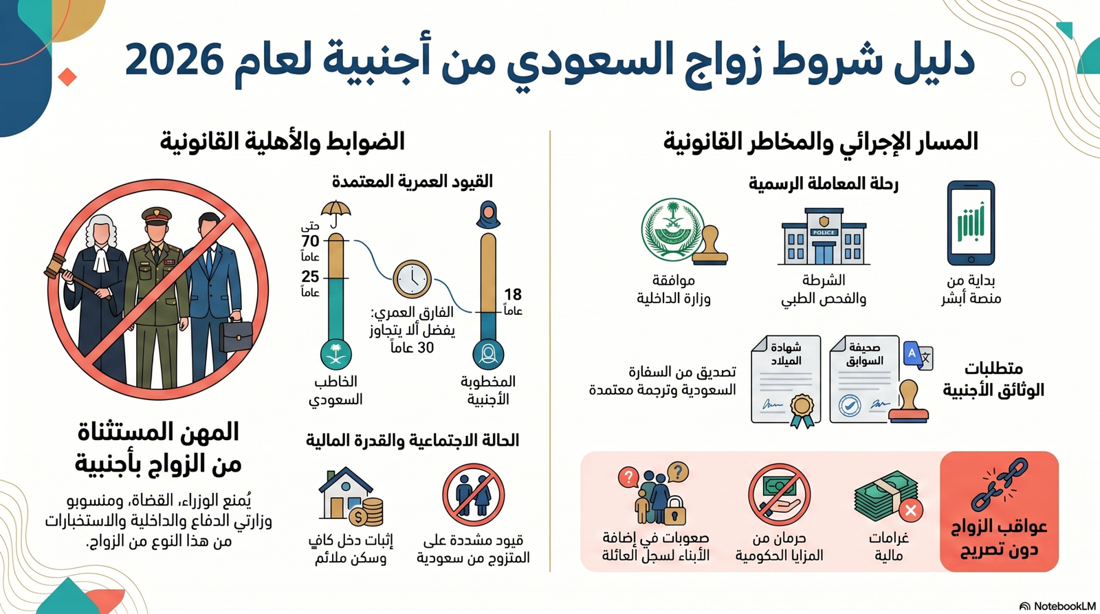 متطلبات وإجراءات زواج المواطن السعودي من أجنبية لعام 2026.